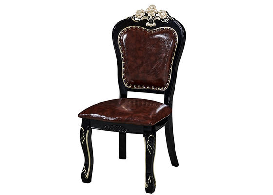 Sedie pranzanti europee di Ebony Solid Wood Carved Sponge