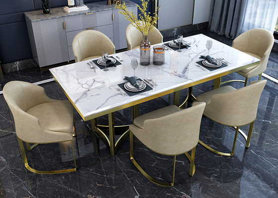 Struttura da tavolo alla moda di acciaio inossidabile del tavolo da pranzo dell'ardesia