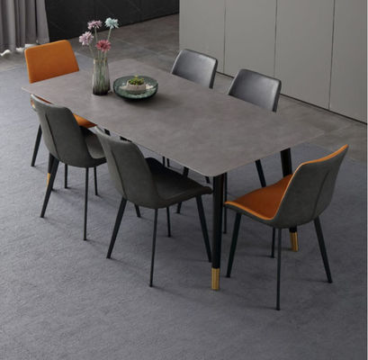 tavolo da pranzo di marmo di lusso di 130cmx80cmx77cm, progettazione del tavolo da pranzo con la cima di marmo