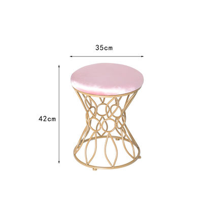 Sporcizia dell'interno dell'ottomano di acciaio inossidabile del velluto 35cm dell'oro resistente