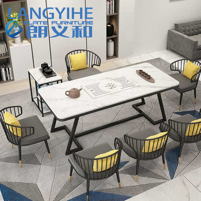 metallo di lusso minimalista moderno dell'Italia della Tabella della sala da pranzo dell'ardesia di 140cm