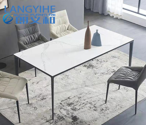 Tavolo da pranzo di marmo minimalista domestico 130x70cm della lastra della roccia