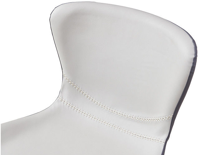 Gray Leather Padded Dining Chairs senza bracciolo