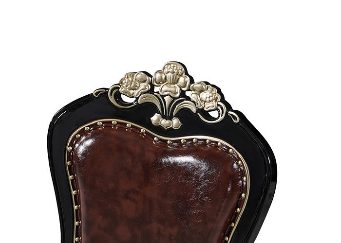Sedie pranzanti europee di Ebony Solid Wood Carved Sponge