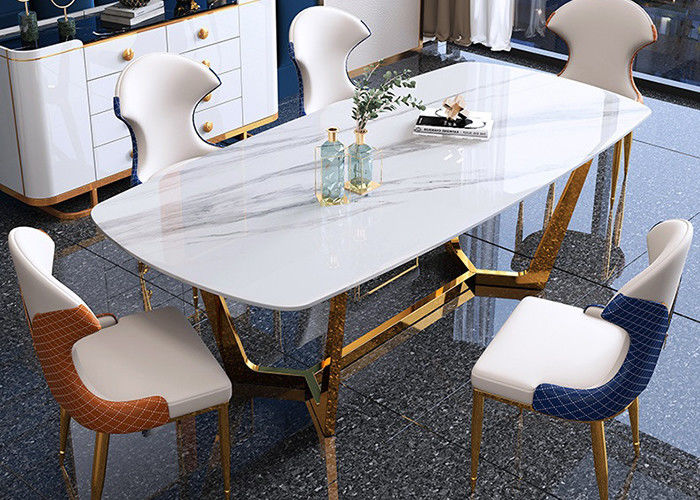 Tavolo da pranzo di marmo di lusso 130cmx80cmx77cm moderno