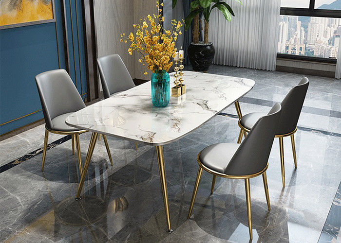 Tavolo da pranzo di marmo di lusso domestico 140x80x76cm alla moda