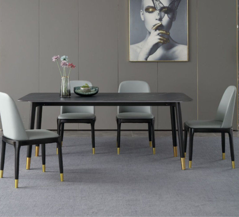 tavolo da pranzo di marmo di lusso di 130cmx80cmx77cm, progettazione del tavolo da pranzo con la cima di marmo