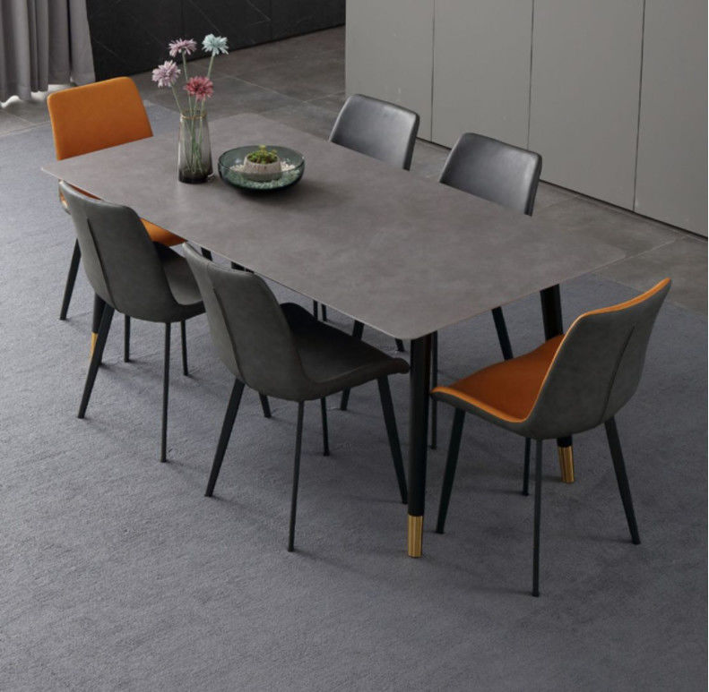 tavolo da pranzo di marmo di lusso di 130cmx80cmx77cm, progettazione del tavolo da pranzo con la cima di marmo