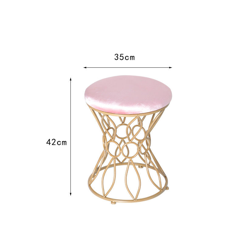 Sporcizia dell'interno dell'ottomano di acciaio inossidabile del velluto 35cm dell'oro resistente