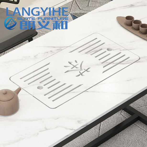 metallo di lusso minimalista moderno dell'Italia della Tabella della sala da pranzo dell'ardesia di 140cm