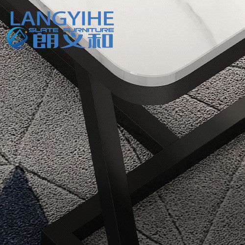 metallo di lusso minimalista moderno dell'Italia della Tabella della sala da pranzo dell'ardesia di 140cm