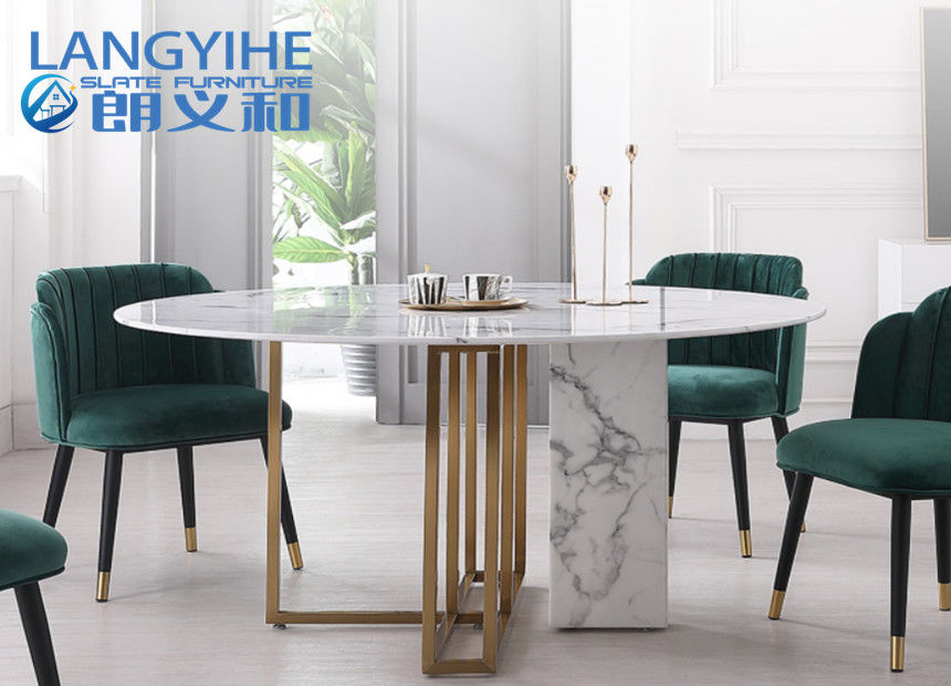 Altezza nordica del Odm del cerchio del marmo di combinazione domestica minimalista 75cm del tavolo da pranzo