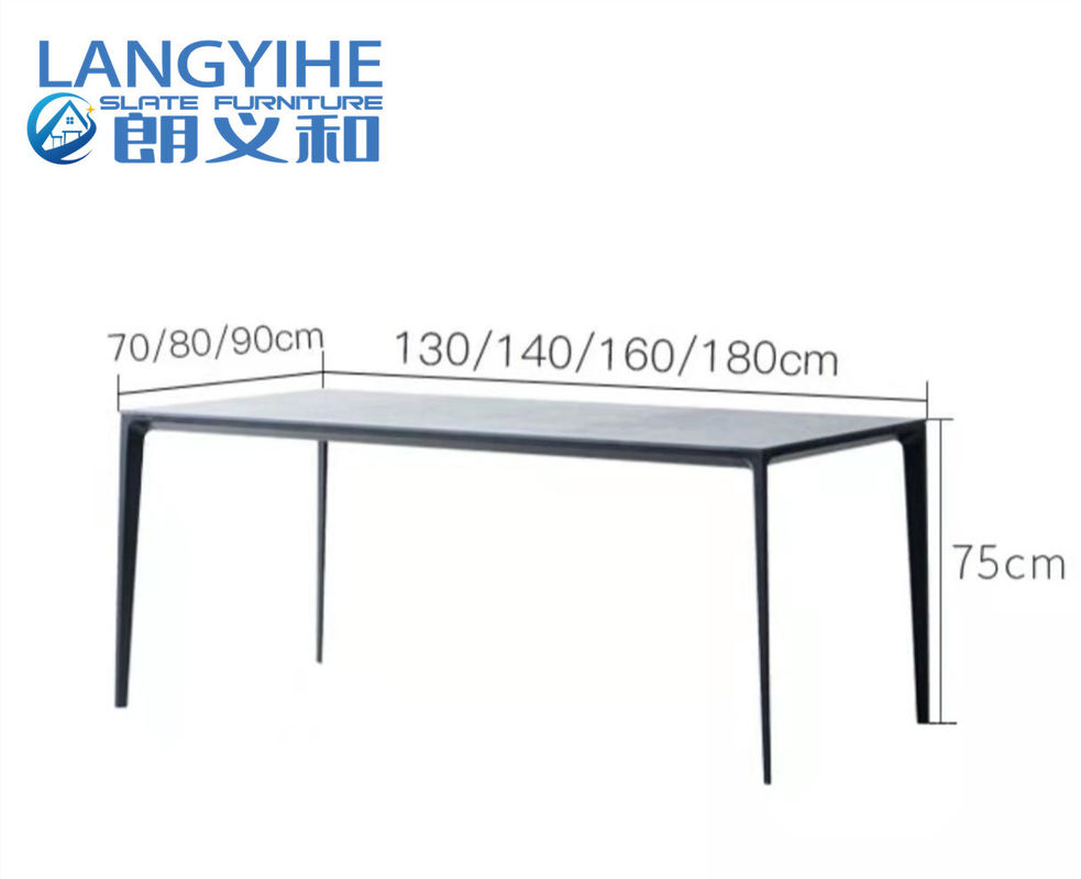 Tavolo da pranzo di marmo minimalista domestico 130x70cm della lastra della roccia