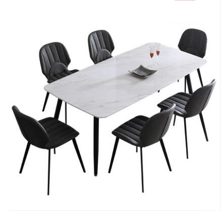 Impedisca graffia la combinazione di marmo minimalista della sedia e del tavolo da pranzo