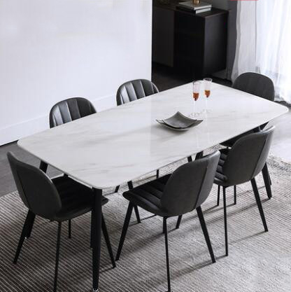Impedisca graffia la combinazione di marmo minimalista della sedia e del tavolo da pranzo
