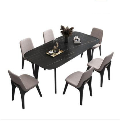 Moderno di lusso della luce di legno minimalista nordica del tavolo da pranzo per 6 persone