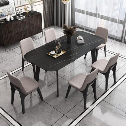 Moderno di lusso della luce di legno minimalista nordica del tavolo da pranzo per 6 persone