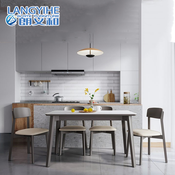 Tavolo da pranzo di marmo minimalista dello strato composito moderno